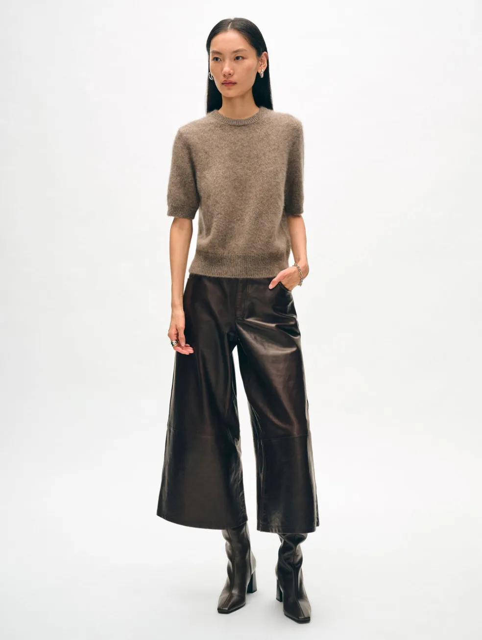 brushed cashmere tee