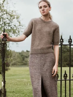 brushed cashmere tee