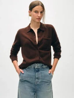 cashmere button down shirt