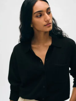 cashmere button down shirt