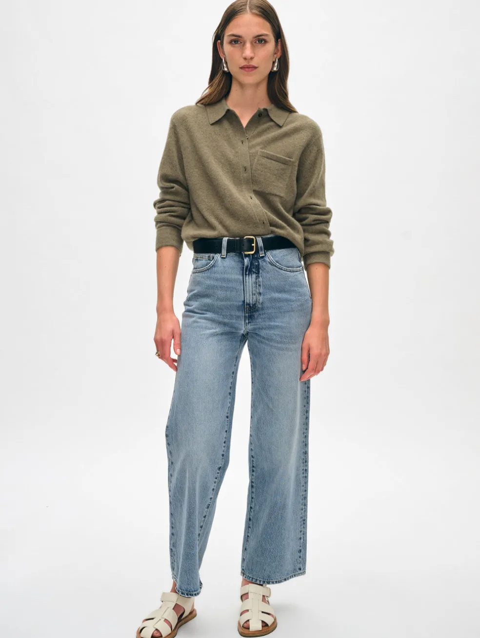 cashmere button down shirt