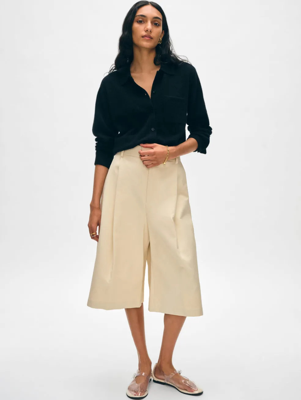 cashmere button down shirt