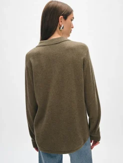 cashmere button down shirt