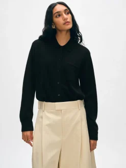 cashmere button down shirt