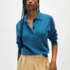 cashmere button polo