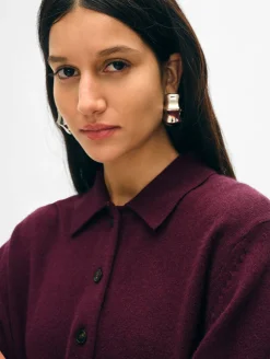 cashmere button polo