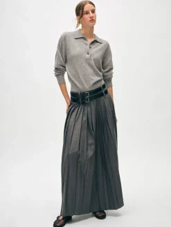 cashmere button polo