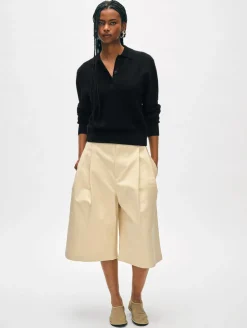 cashmere button polo