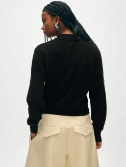 cashmere button polo