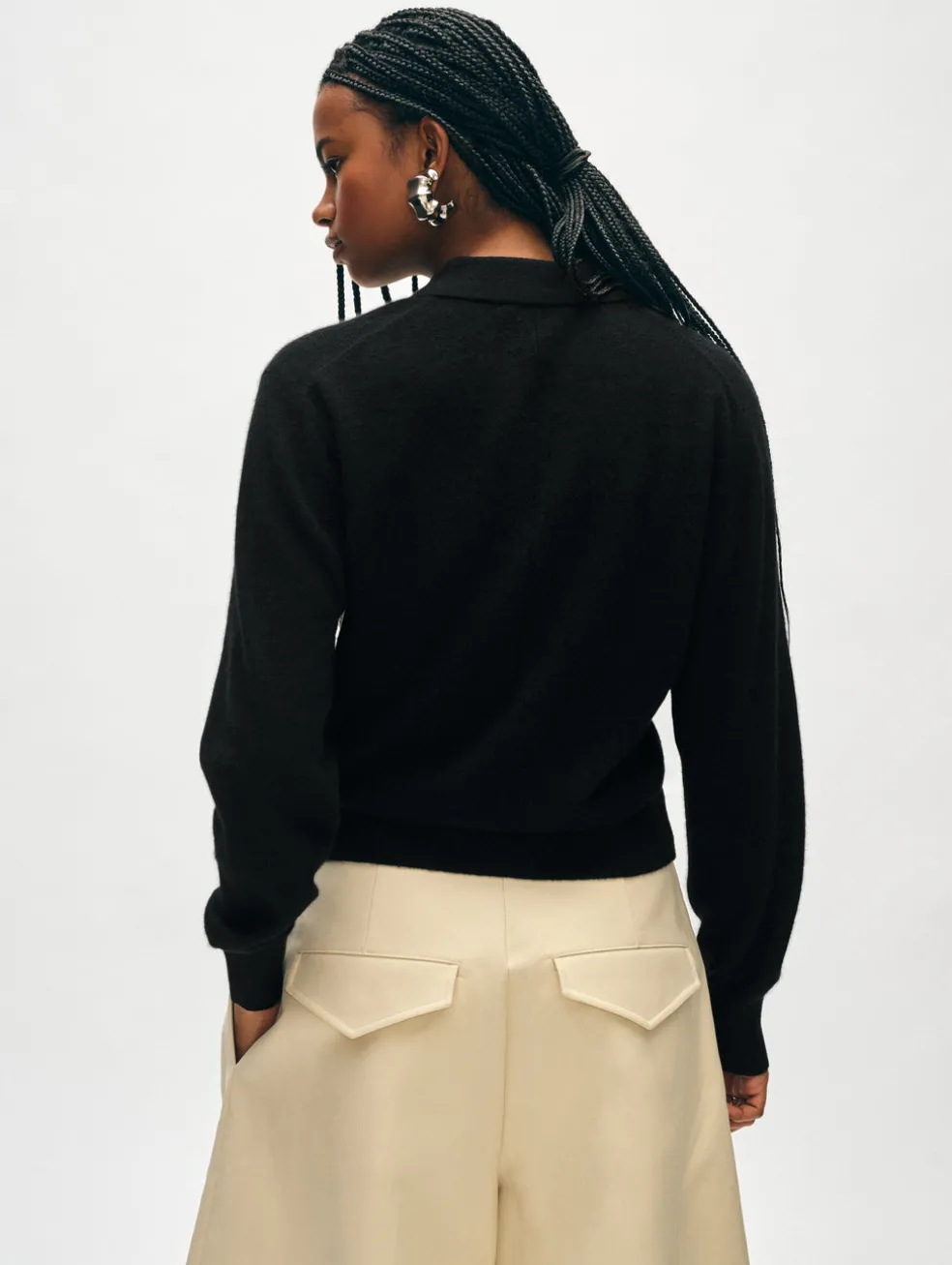 cashmere button polo