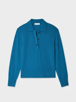 cashmere button polo