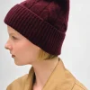 cashmere cable beanie
