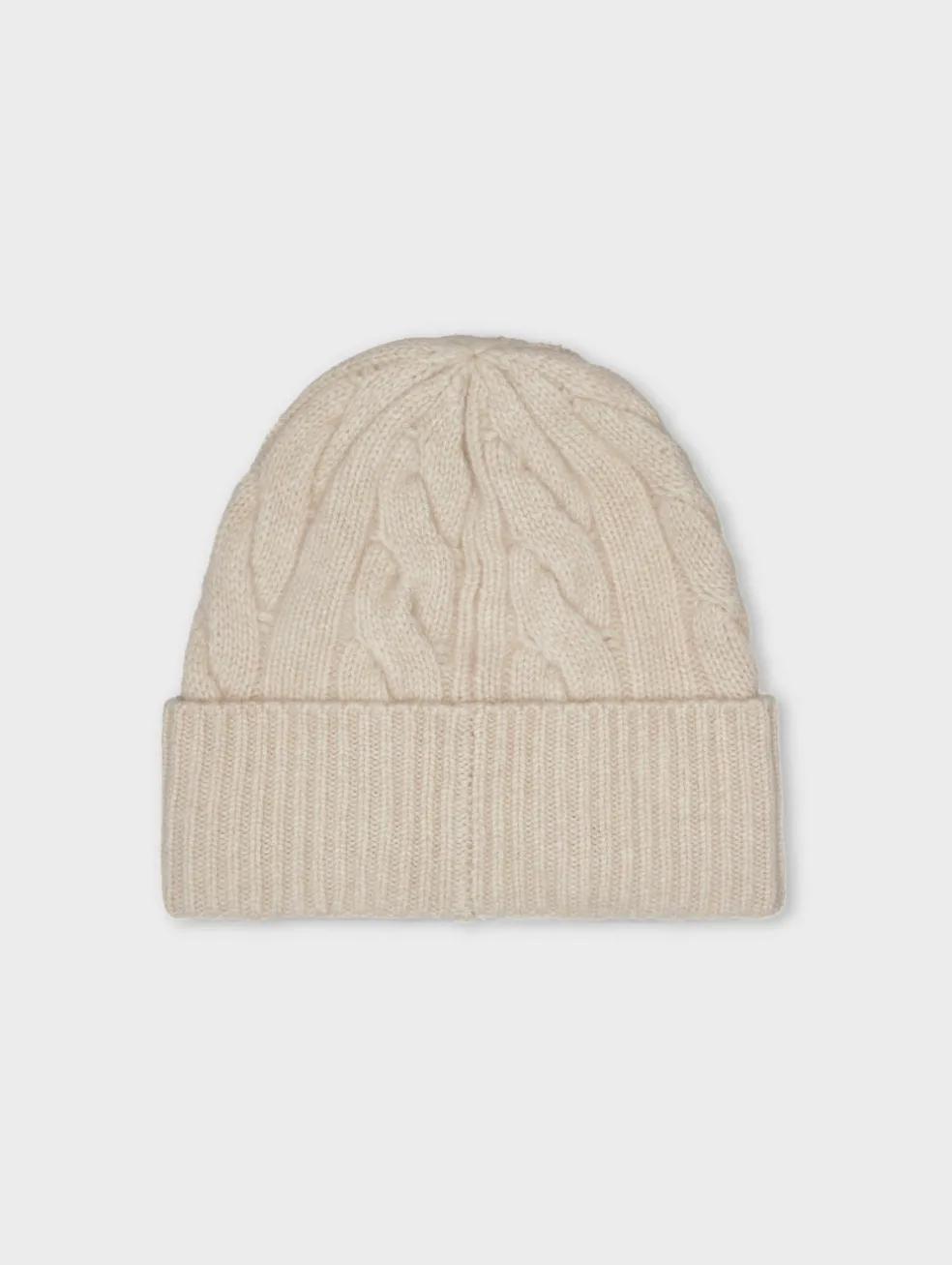 cashmere cable beanie