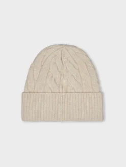 cashmere cable beanie