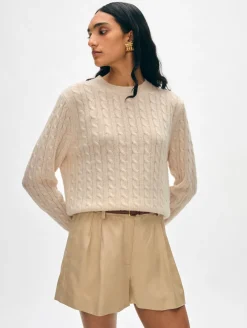 cashmere cable crewneck