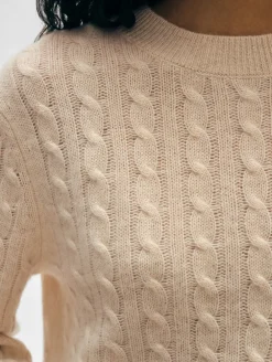 cashmere cable crewneck
