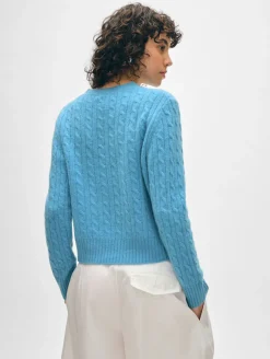 cashmere cable crewneck