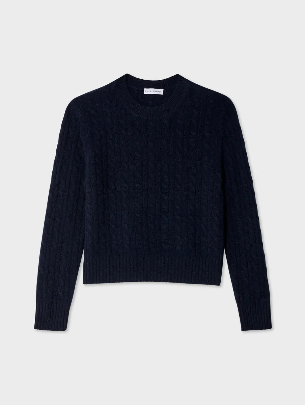 cashmere cable crewneck
