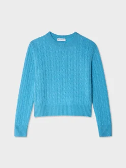 cashmere cable crewneck