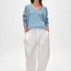 cashmere cable knit v neck