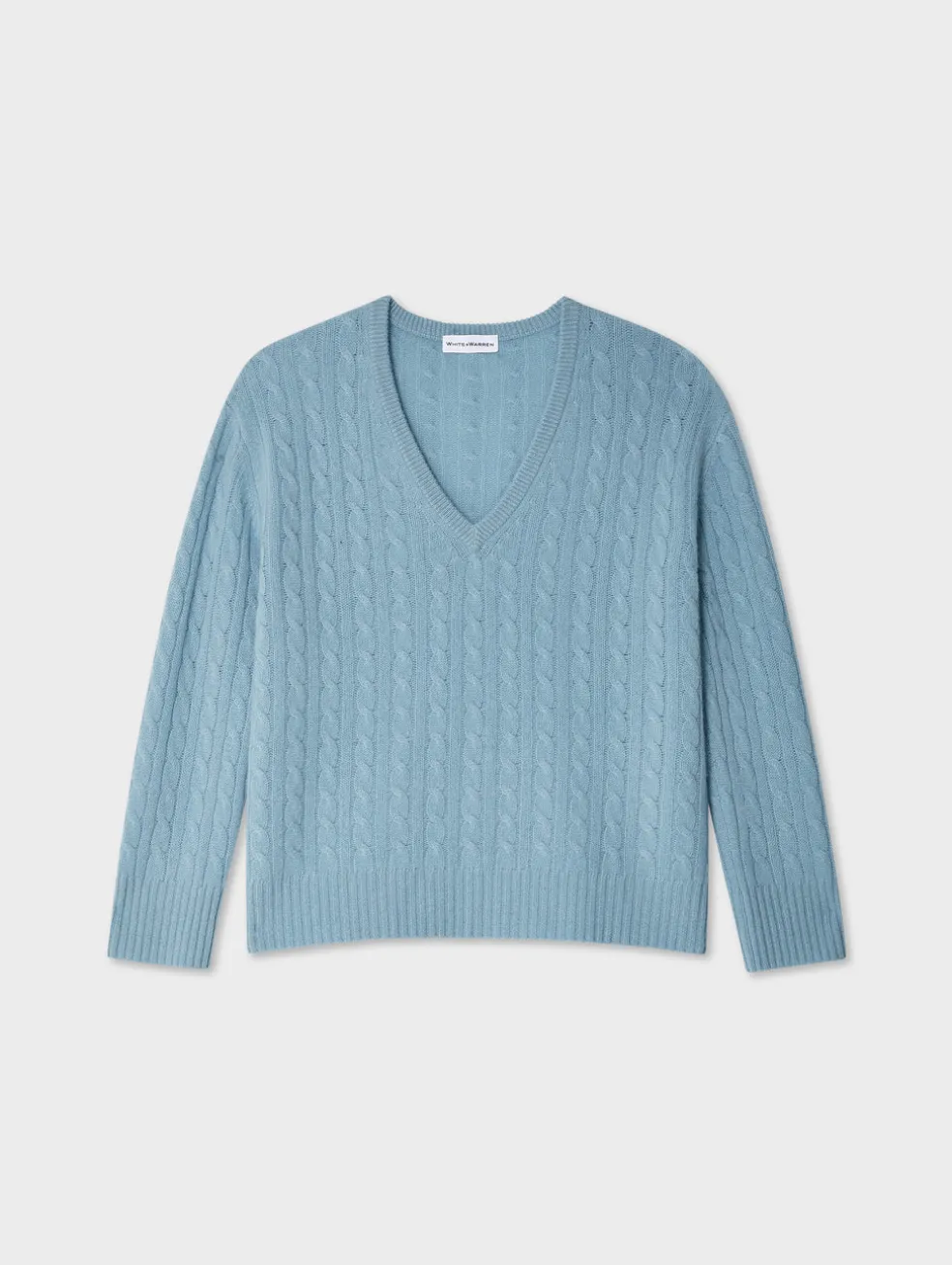 cashmere cable knit v neck