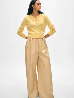 cashmere crewneck cardigan