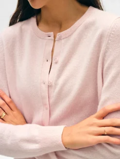 cashmere crewneck cardigan