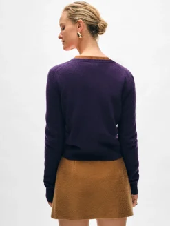 cashmere crewneck cardigan