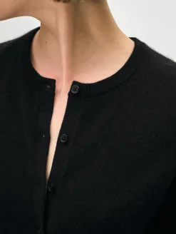 cashmere crewneck cardigan