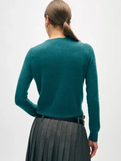 cashmere crewneck cardigan