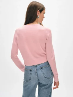 cashmere crewneck cardigan