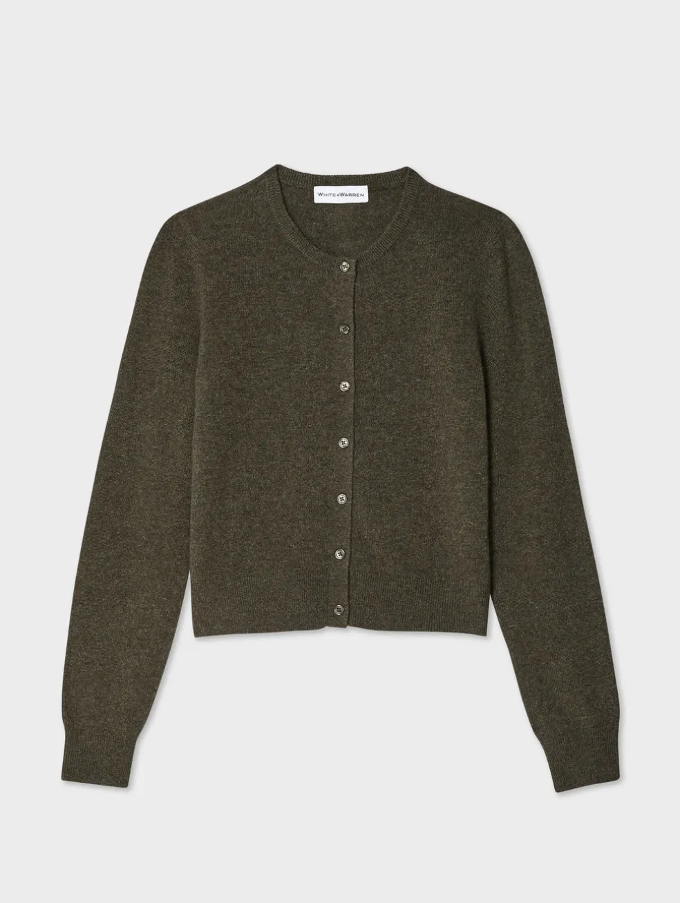 cashmere crewneck cardigan