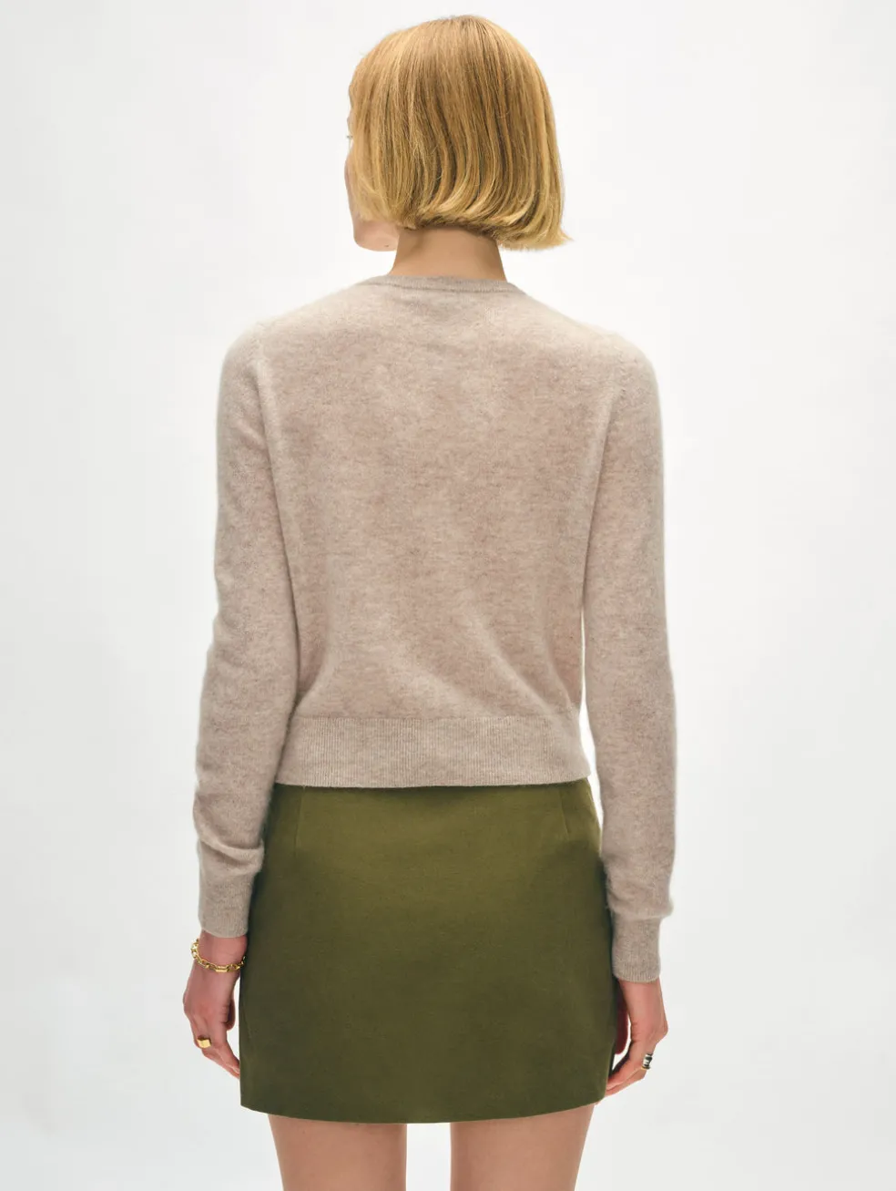 cashmere crewneck cardigan