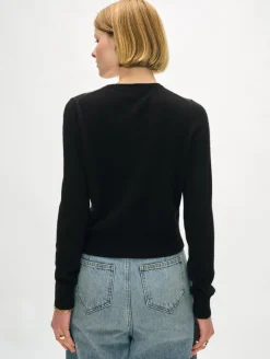 cashmere crewneck cardigan