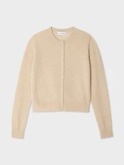cashmere crewneck cardigan