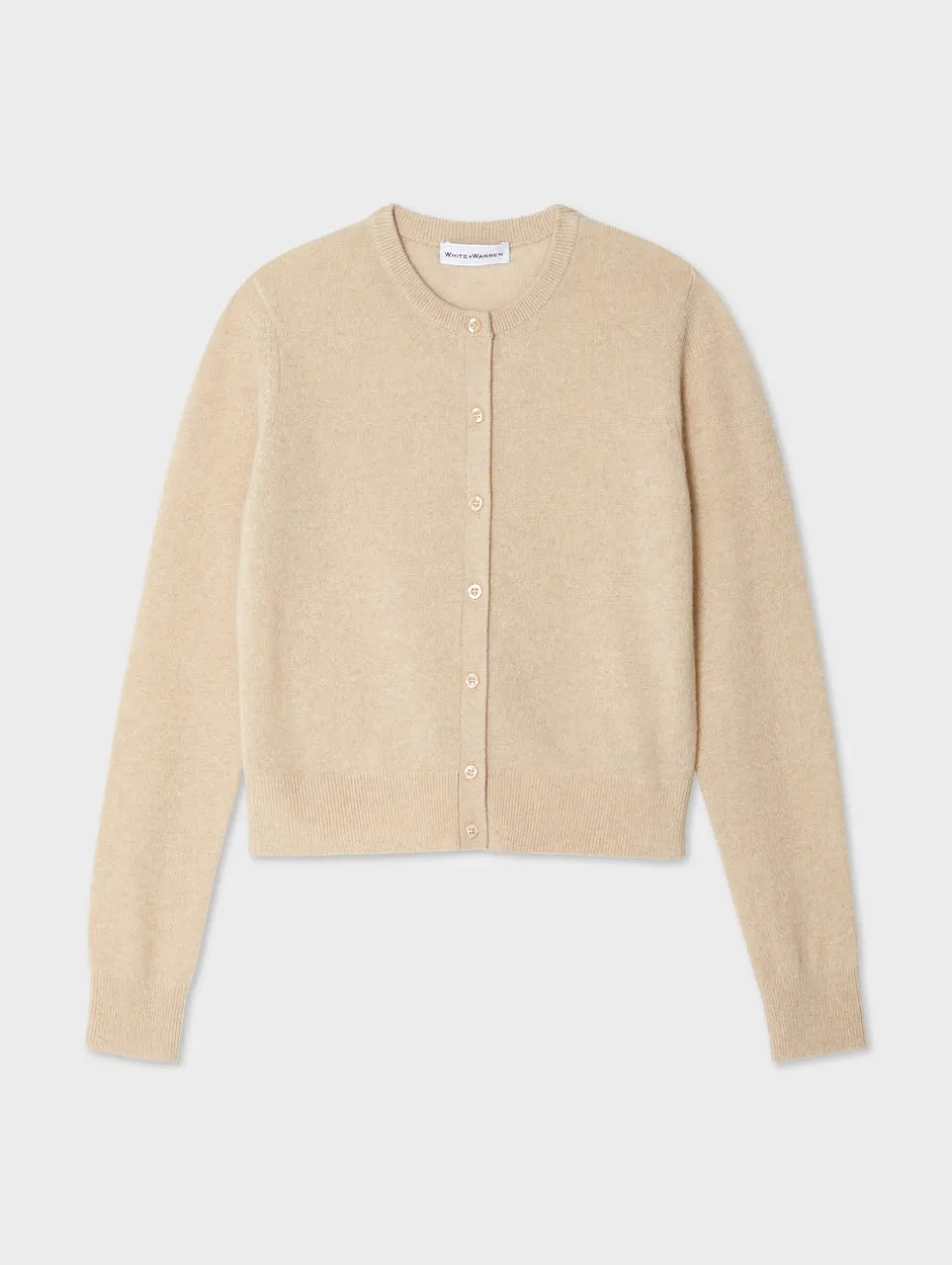 cashmere crewneck cardigan