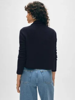 cashmere cropped trapeze cardigan