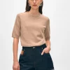 cashmere elbow sleeve tee