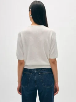 cashmere elbow sleeve tee