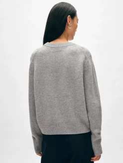 cashmere fairytale embroidered crewneck