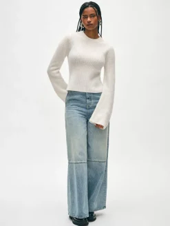 cashmere fluted sleeve top