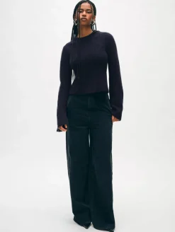 cashmere fluted sleeve top