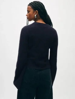 cashmere fluted sleeve top