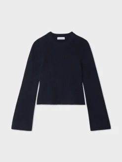 cashmere fluted sleeve top