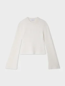 cashmere fluted sleeve top
