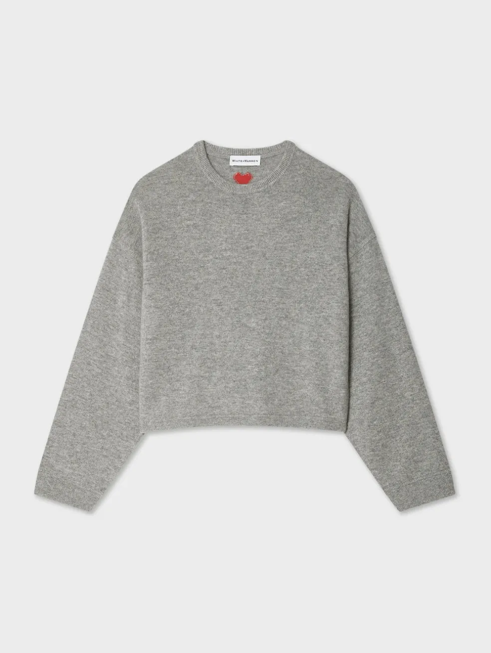 cashmere heart drop shoulder sweater