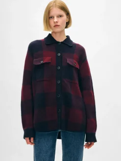 cashmere luxe button down shacket