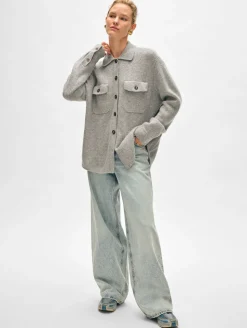 cashmere luxe button down shacket