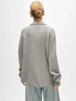 cashmere luxe button down shacket