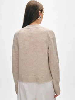 cashmere marled open cardigan